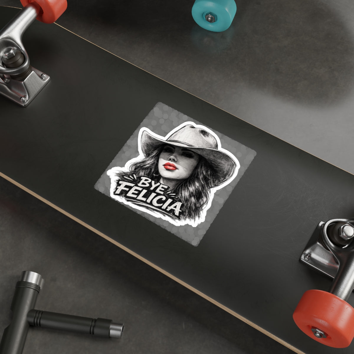 Bye Felicia cowboy woman sticker | Die-Cut Sticker