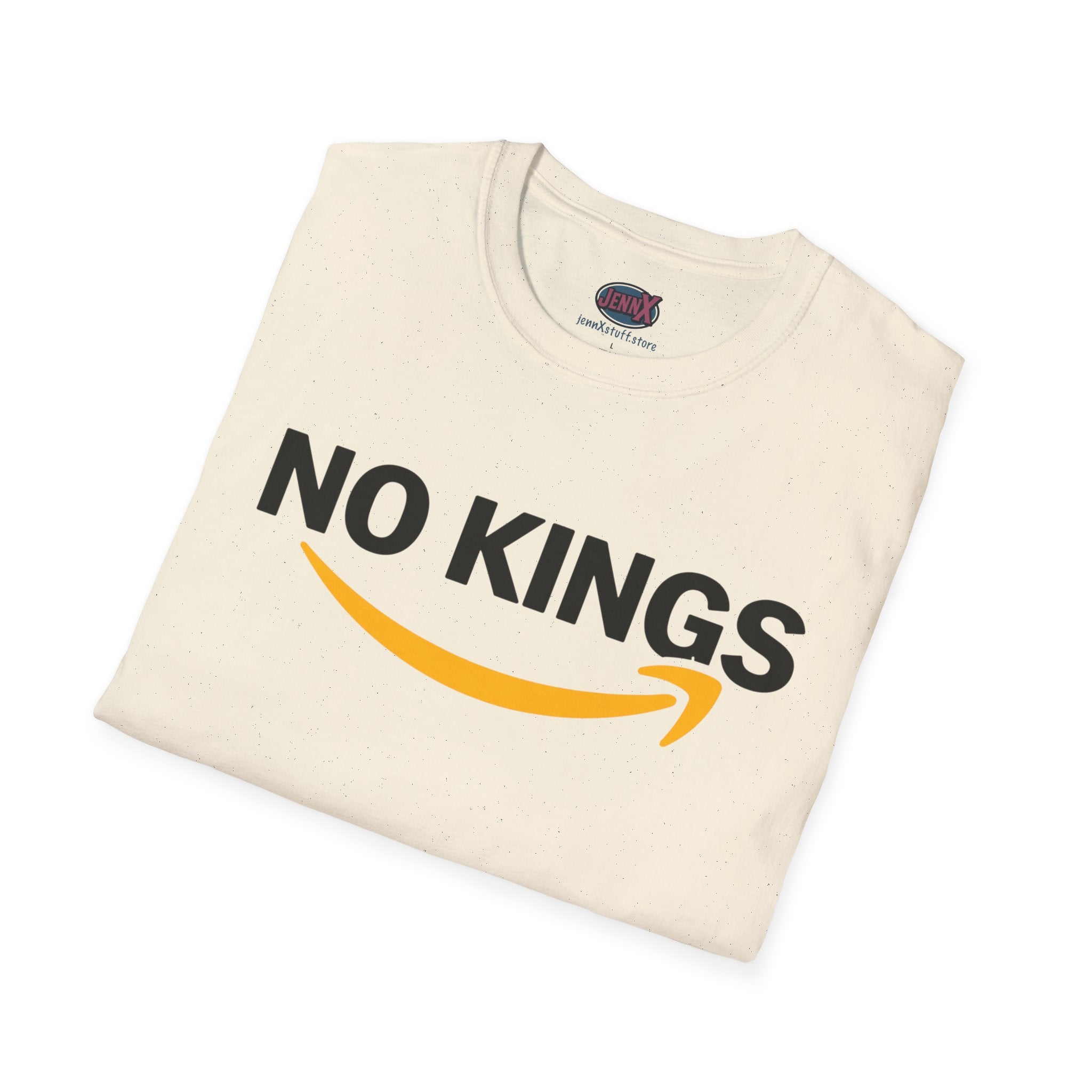 No Kings Amazon T-Shirt | Satirical Logo Parody, Graphic Tee
