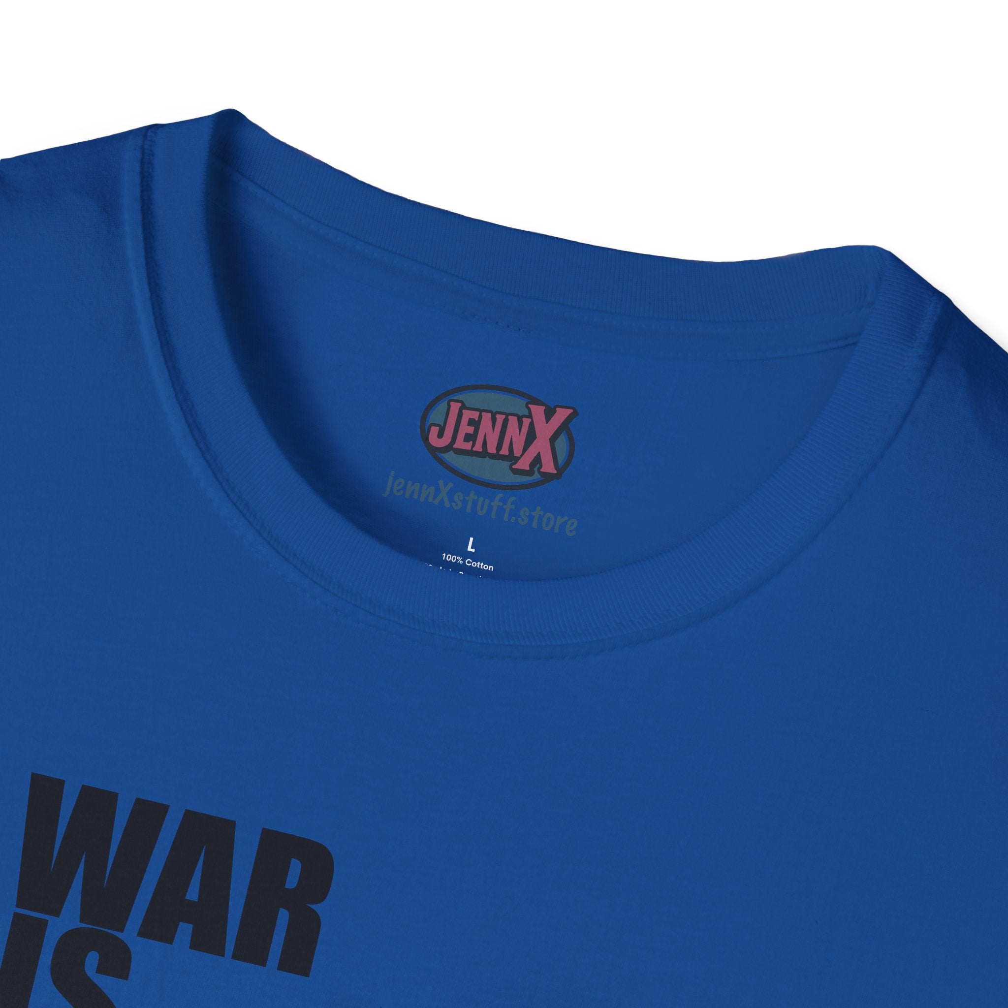 WAR IS DUMB text tee, T-Shirt | Anti War Statement, Minimalist Typography