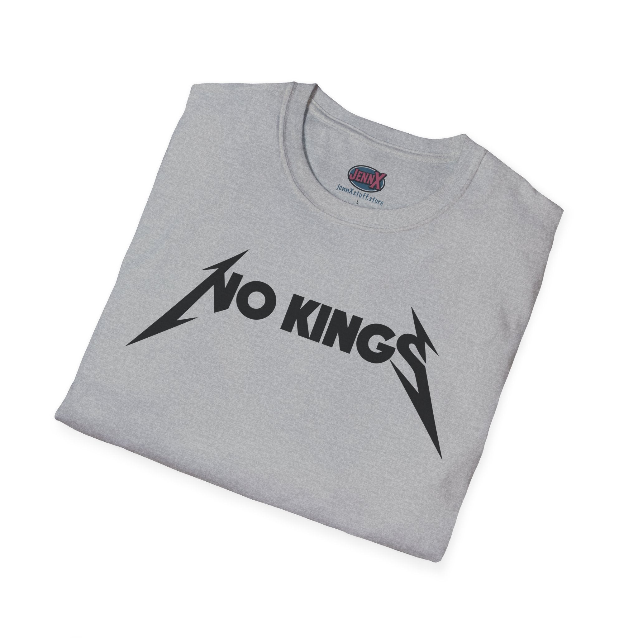No Kings Matallica parody T-Shirt | Heavy Metal Protest