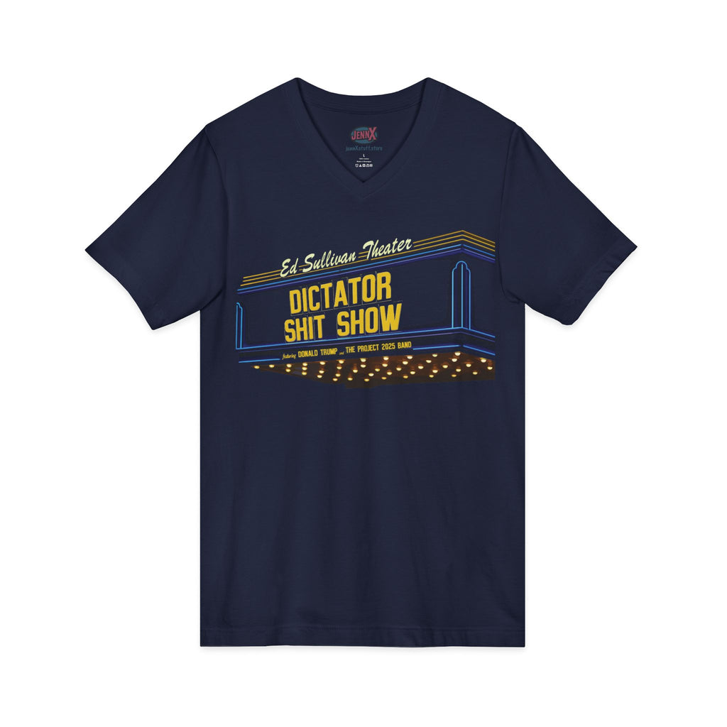 Colbert, Kimmell, free speech shirt - " The Dictator Shit Show Featuring Donald Trump and The Project 2025 Band"