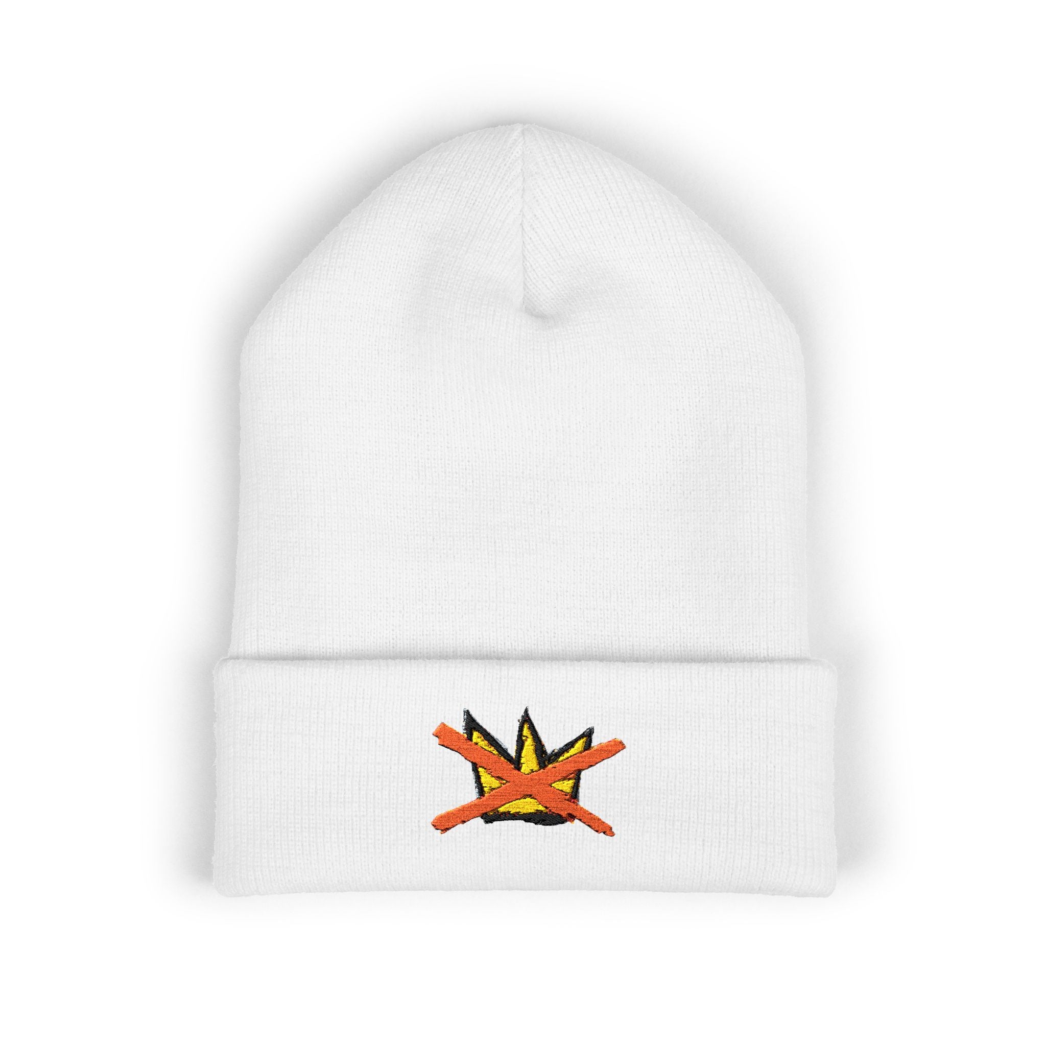 No Kings Cuffed Beanie with Embroidery - No Trump - Nope - No Kings Crown
