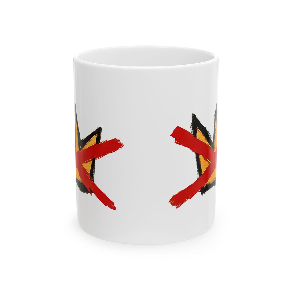 No Kings March Protest Ceramic Mug,  Hand-Drawn (11oz, 15oz)