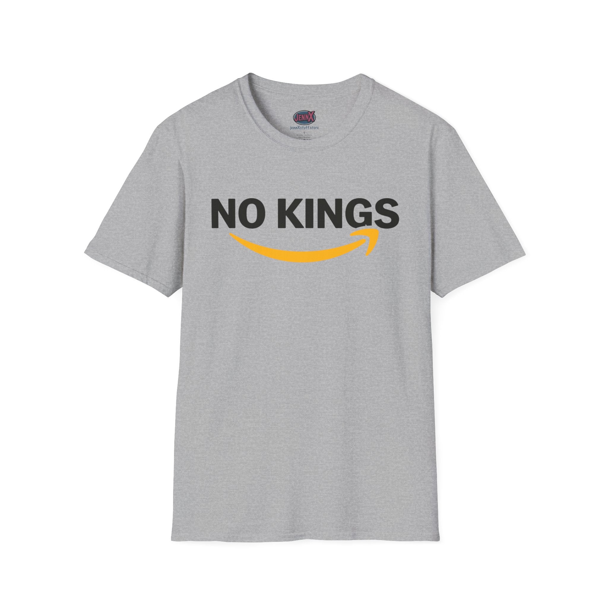 No Kings Amazon T-Shirt | Satirical Logo Parody, Graphic Tee