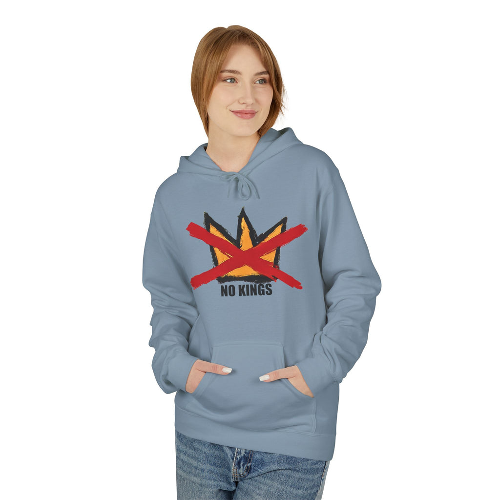 No Kings Hand-Drawn Graphic Hoodie | Includes No Kings sticker