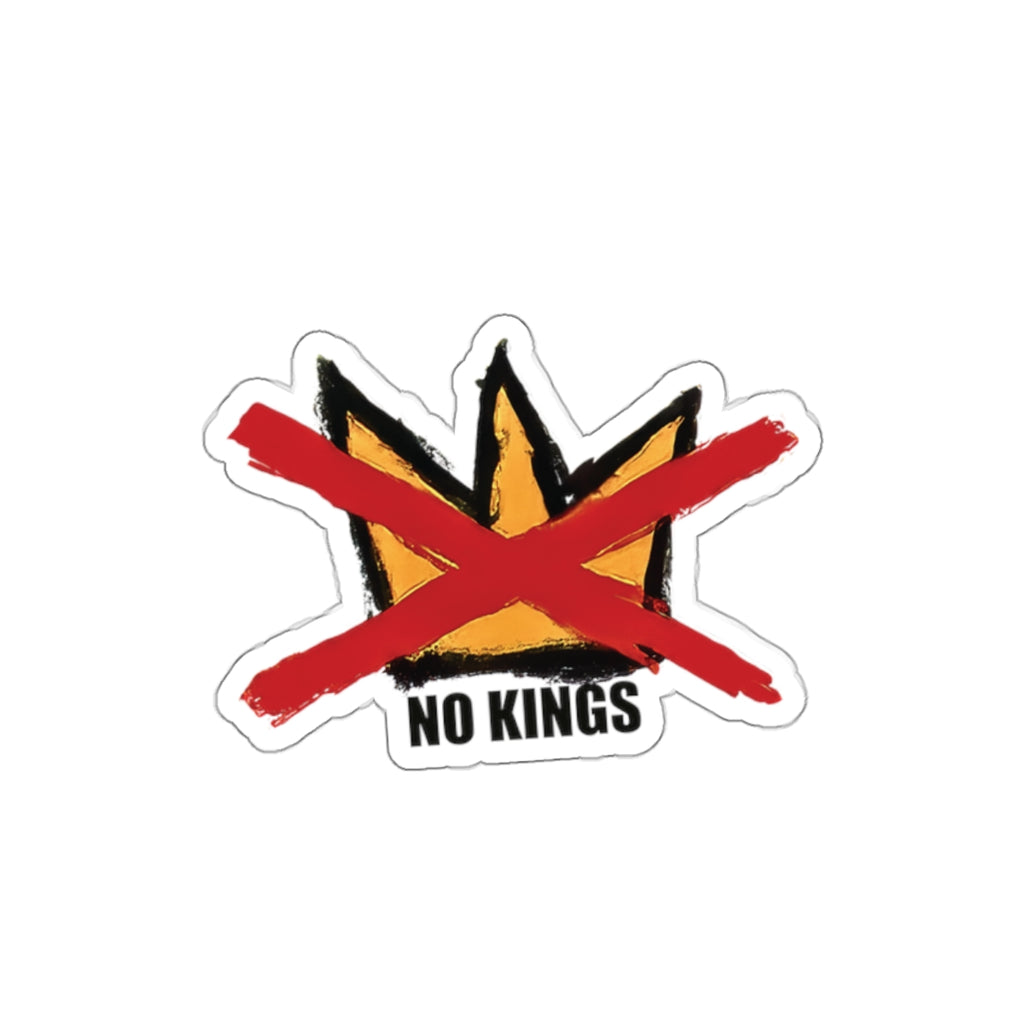 No Kings Hand-drawn Die-Cut Sticker - Artist Made!