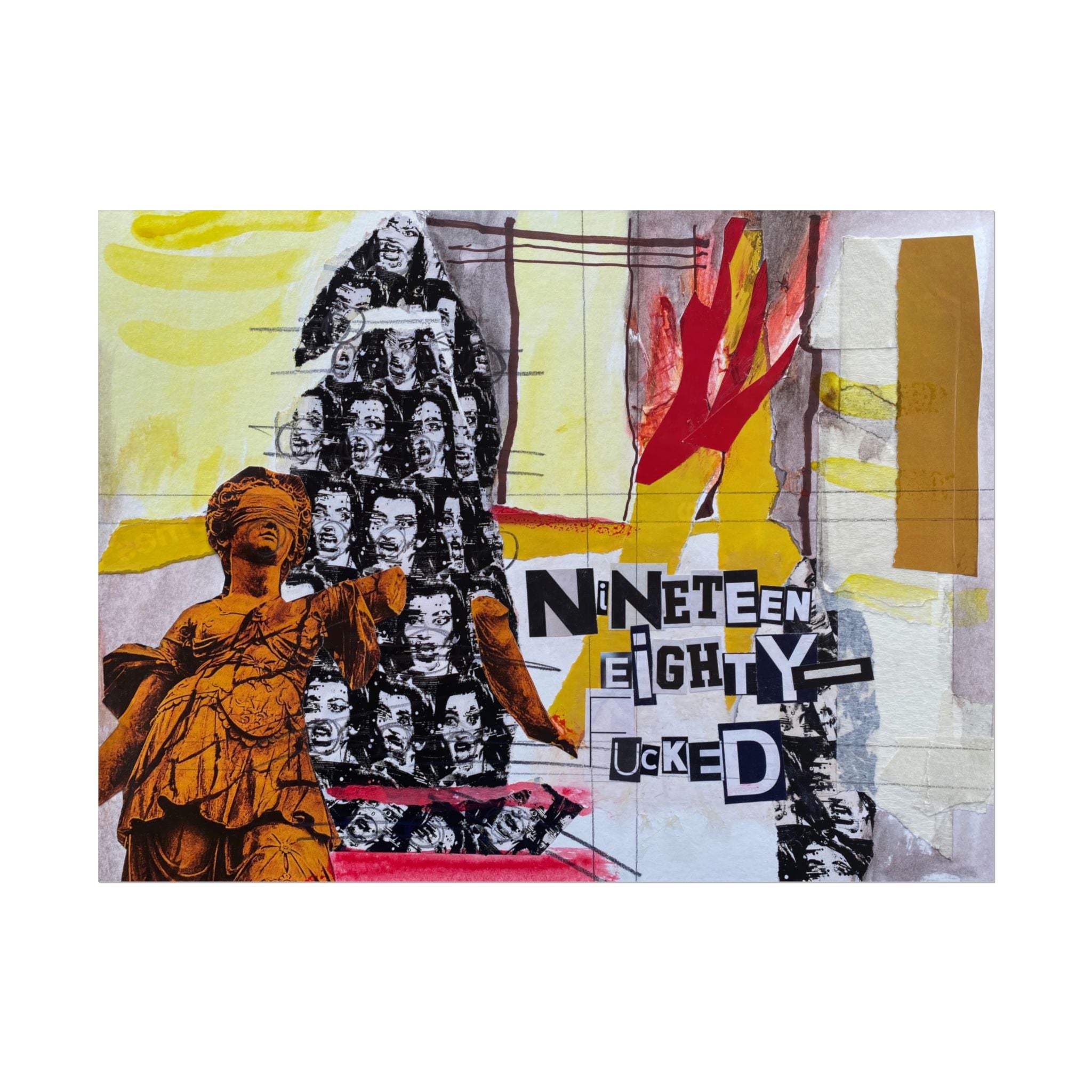 Anti Trump Political Art 1984 Nineteen Eighty-Fucked mixed media collage