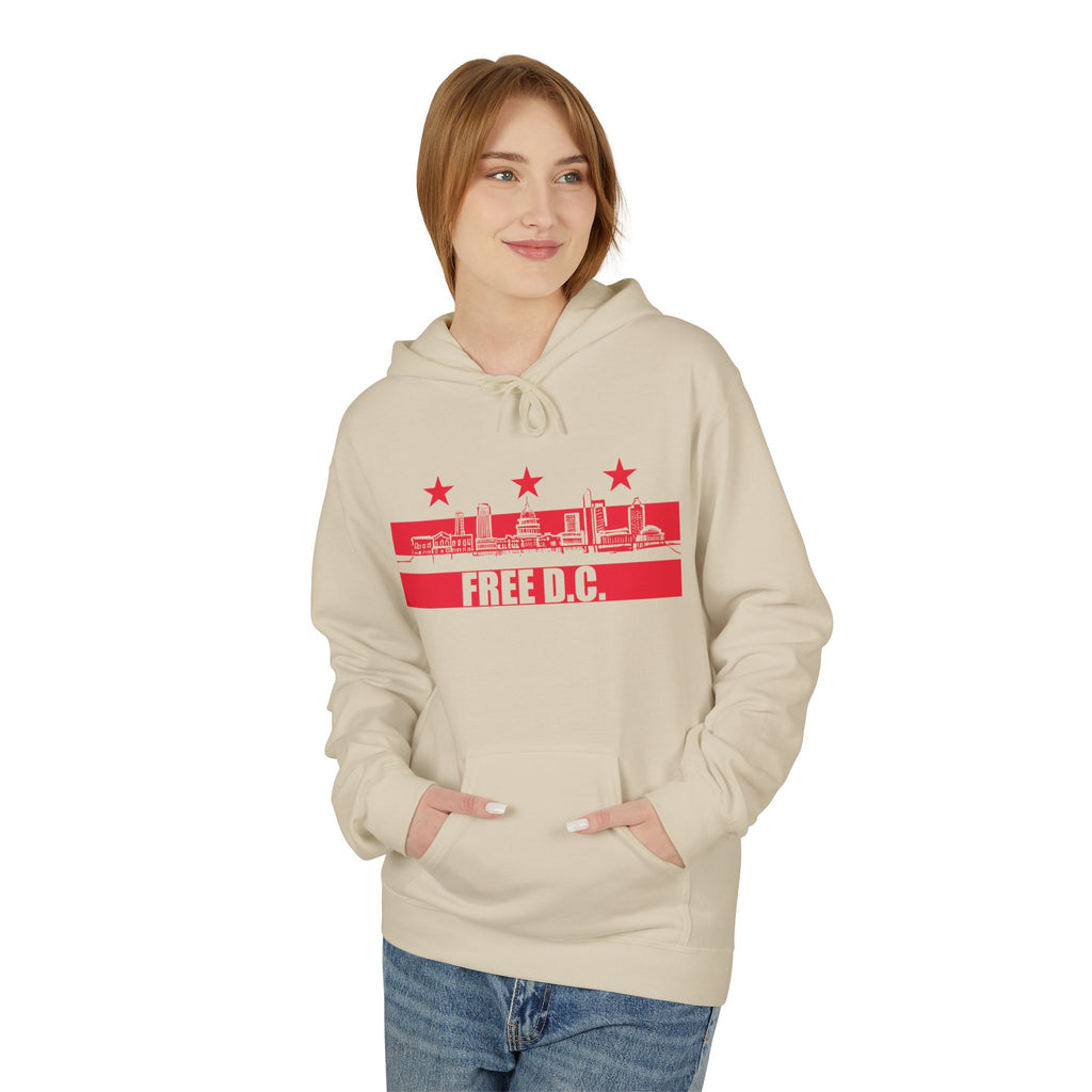 Free DC Hand-Drawn Washington DC Skyline Hoodie I Anti-Trump Fuck ICE