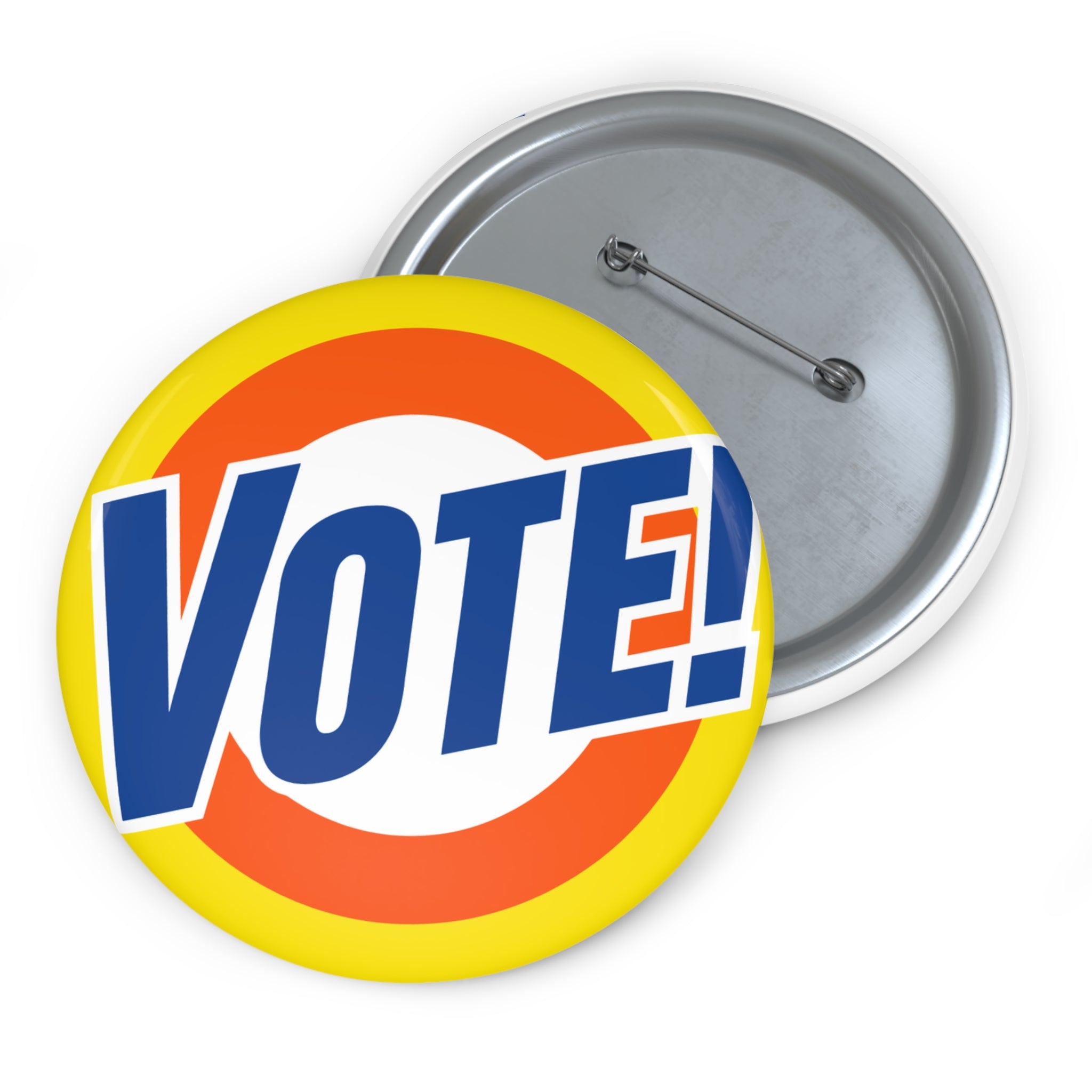 Vote! Pin Button | Tide Parody, Political Campaign Badge, Round Button Pin