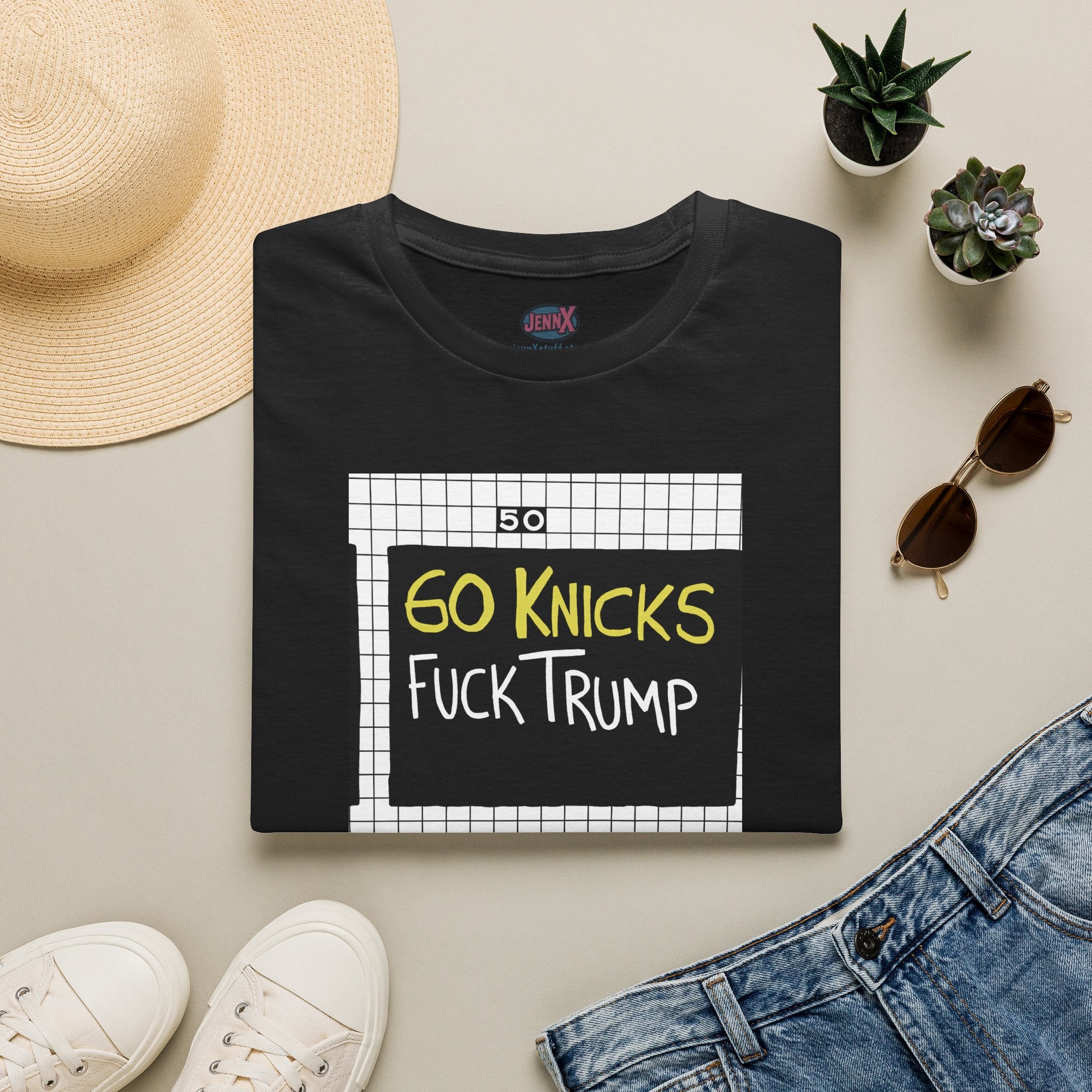 Go Knicks Fuck Trump softstyle tee shirt  I New York Basketball Fan