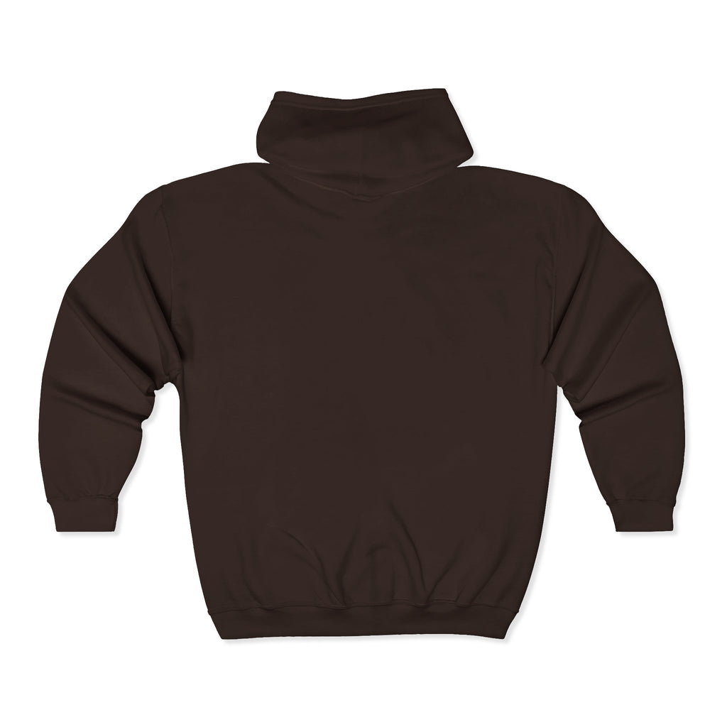 No Kings Embroidered Zip Hoodie | Hand-drawn Full Zip Hooded Sweatshirt