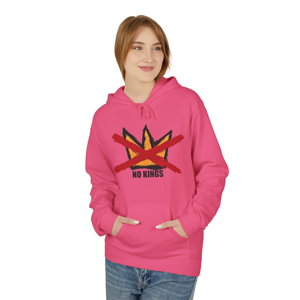 No Kings Hand-Drawn Graphic Hoodie | Includes No Kings sticker