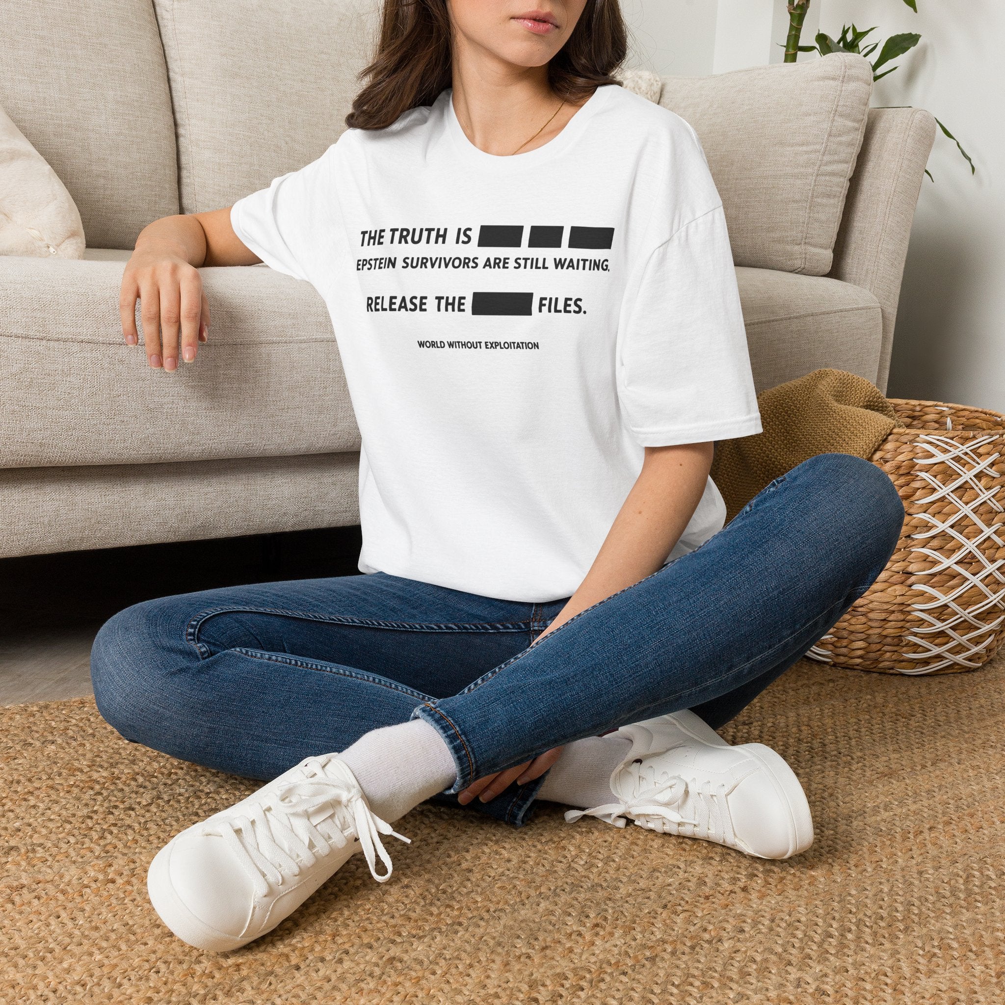 Epstein Survivors Shirt | WWE World Without Exploitation replica design I Epstein Survivors Are Still Waiting Tee