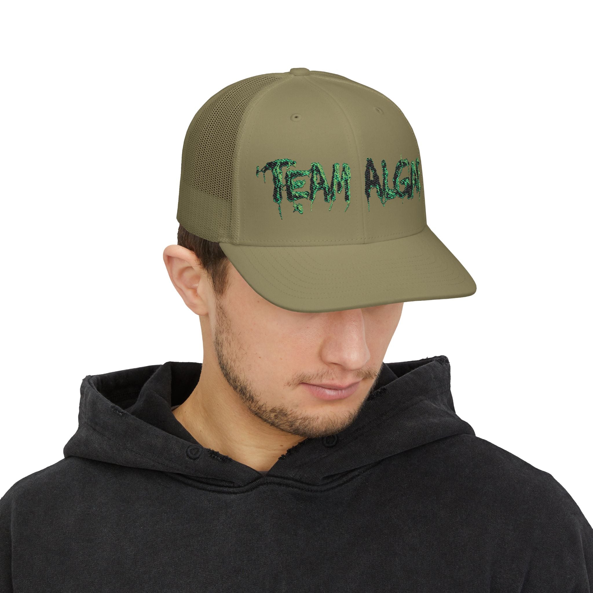 Team Algae Embroidered Snapback Trucker Cap | Reflecting Pool Craziness