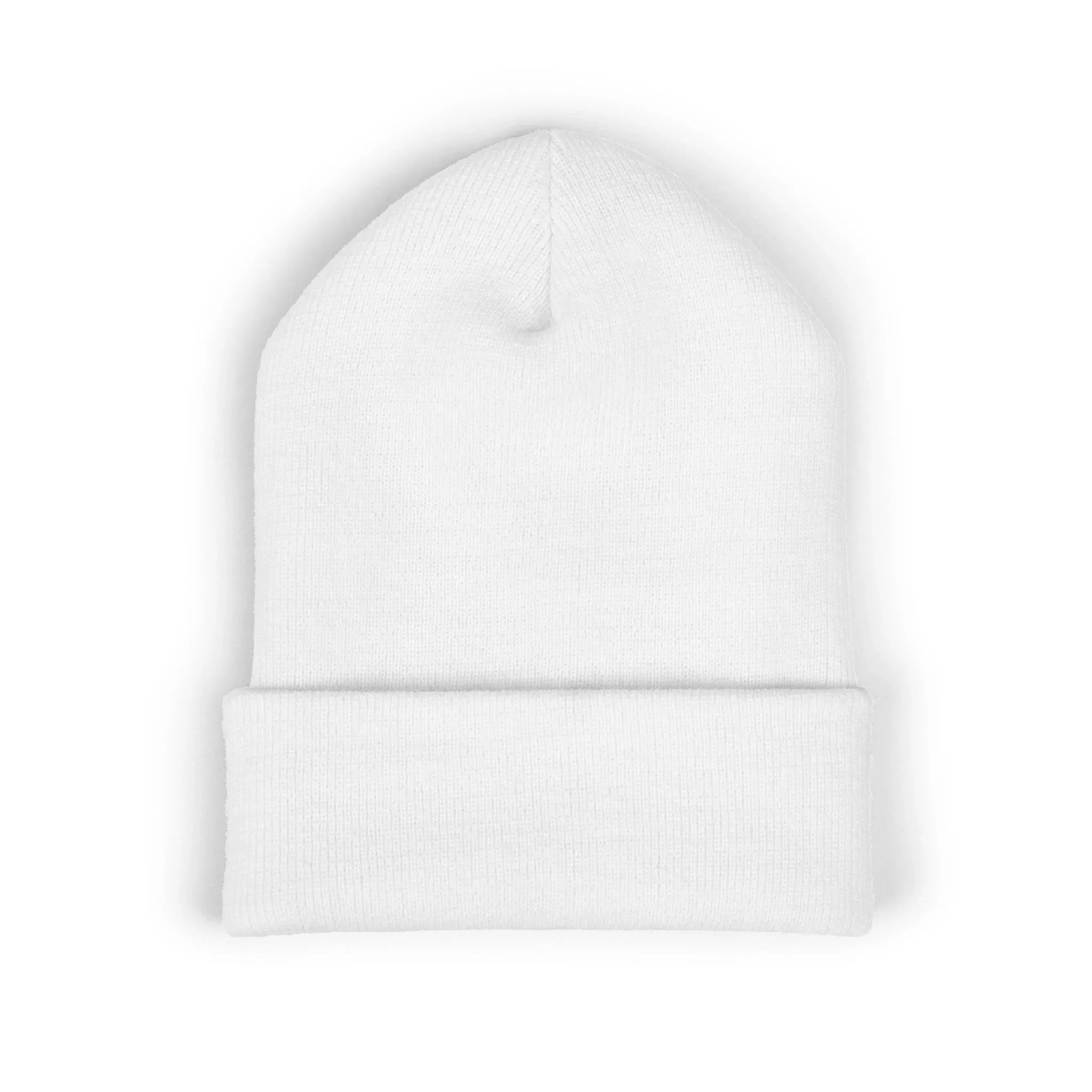 Plain white beanie hat for protest apparel or custom activism accessories