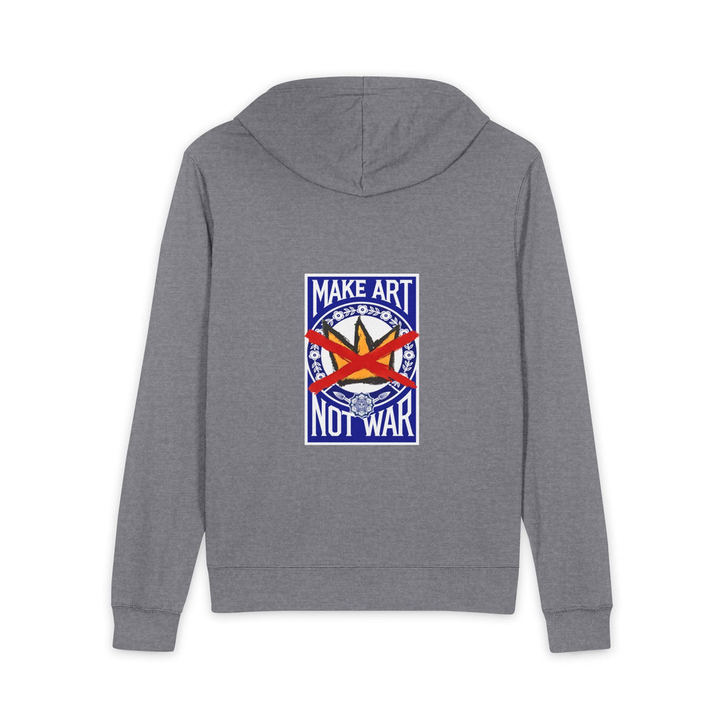 Make Art Not War Hoodie | Peace Symbol with Bold Text