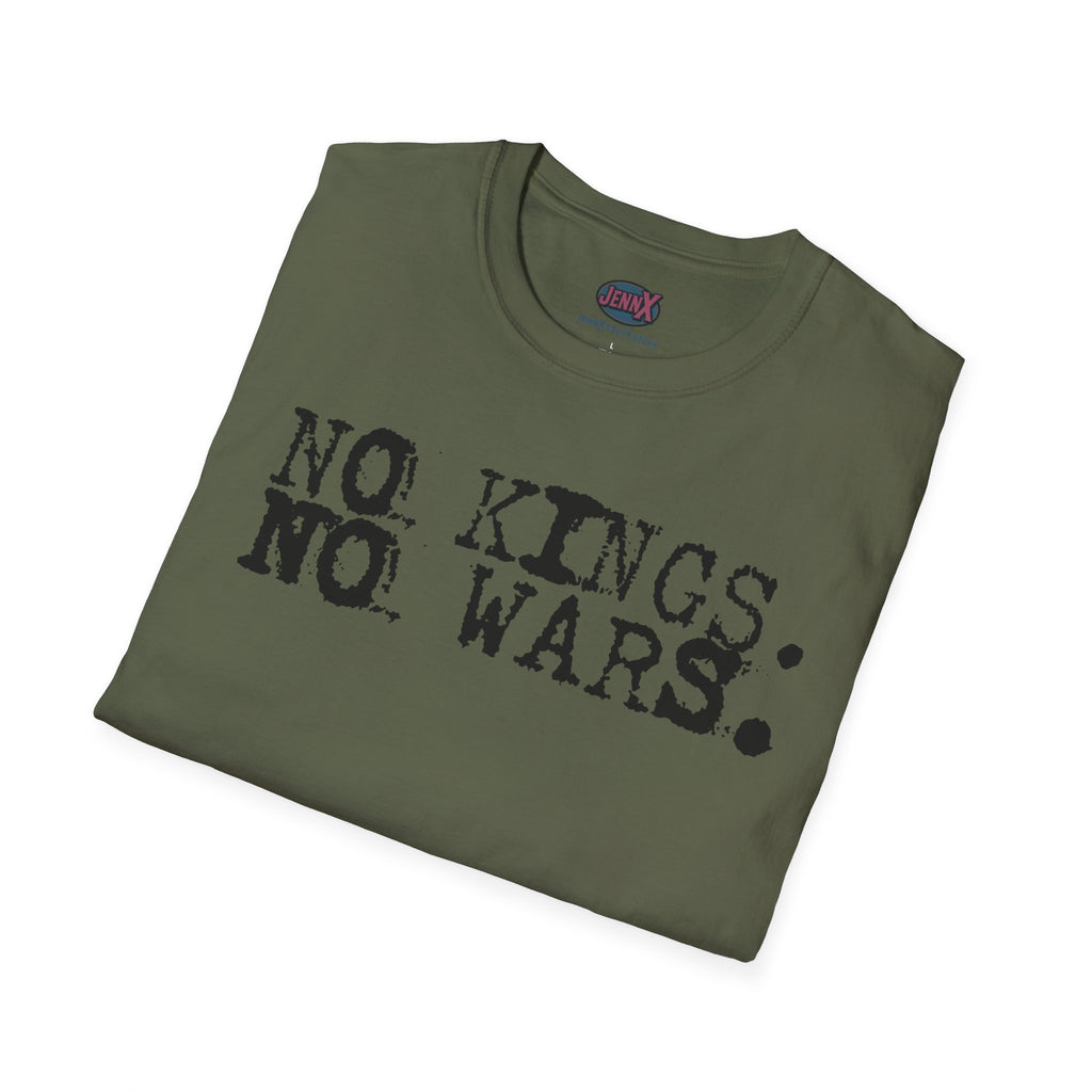 no kings no wars typography T-Shirt | politics protest shirt