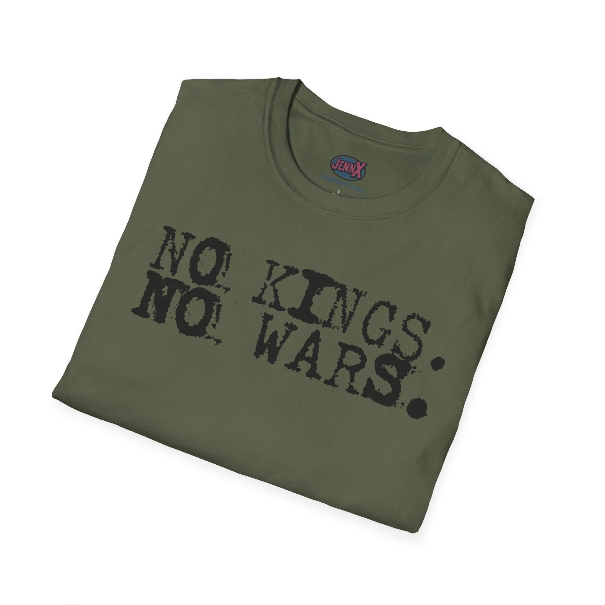 no kings no wars typography T-Shirt | politics protest shirt
