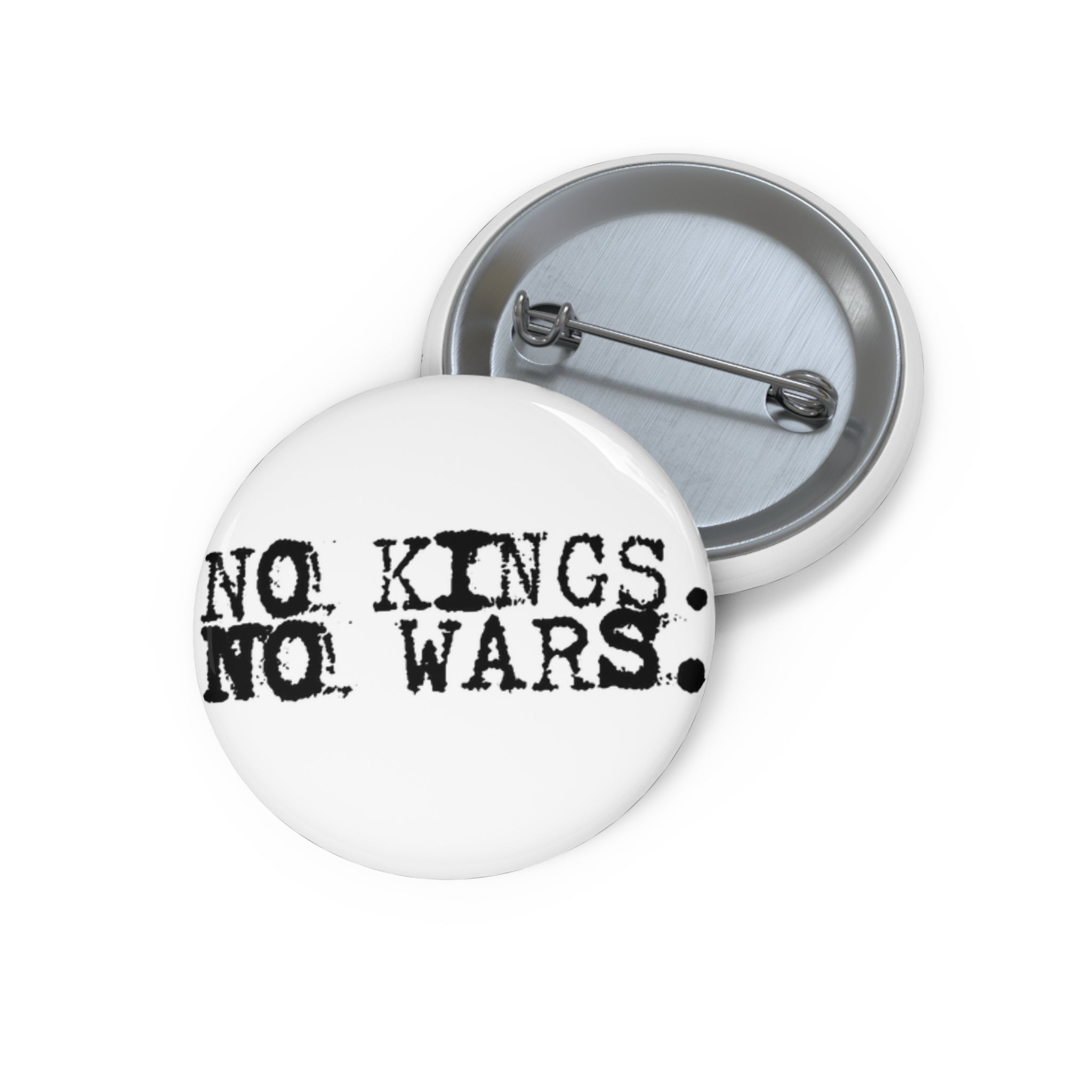 No Kings No Wars pin button | Trump protest