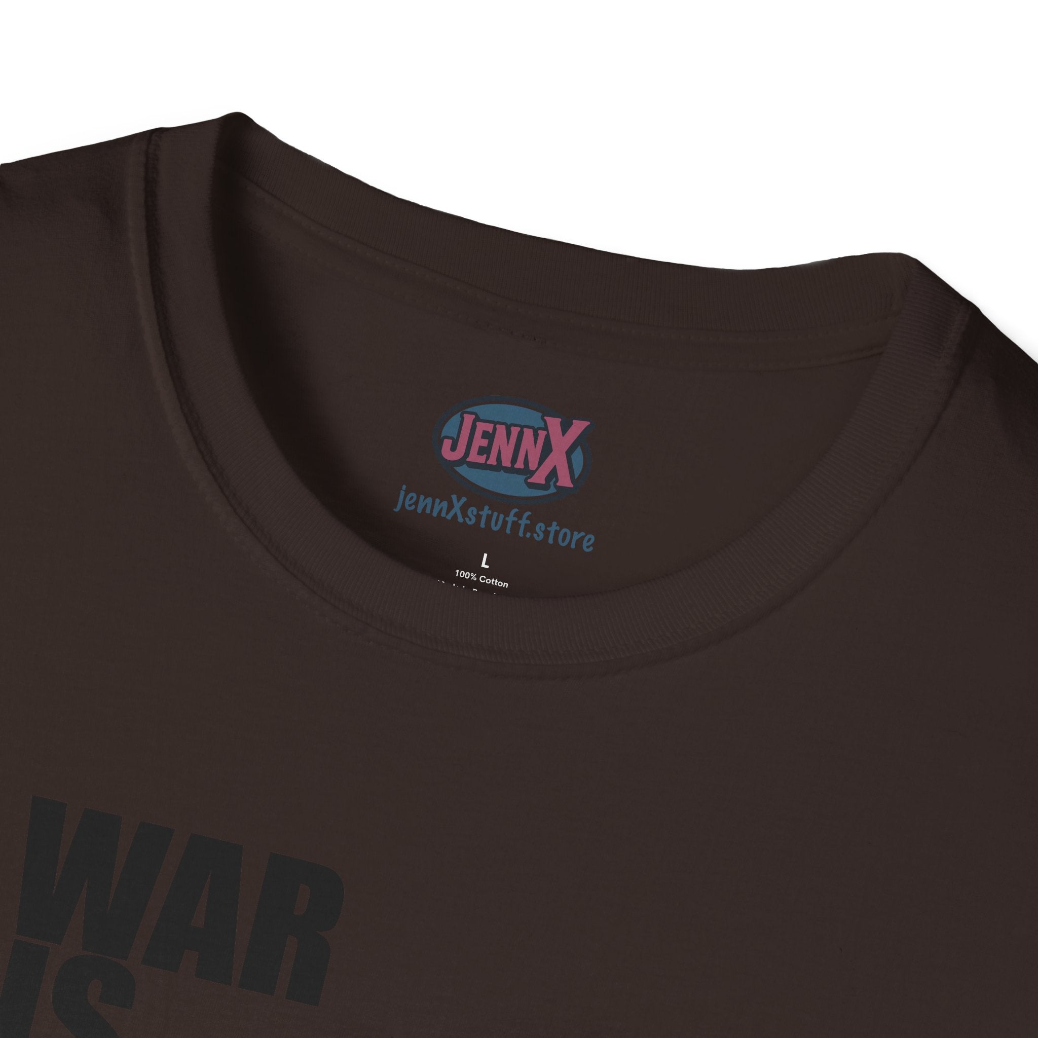 WAR IS DUMB text tee, T-Shirt | Anti War Statement, Minimalist Typography