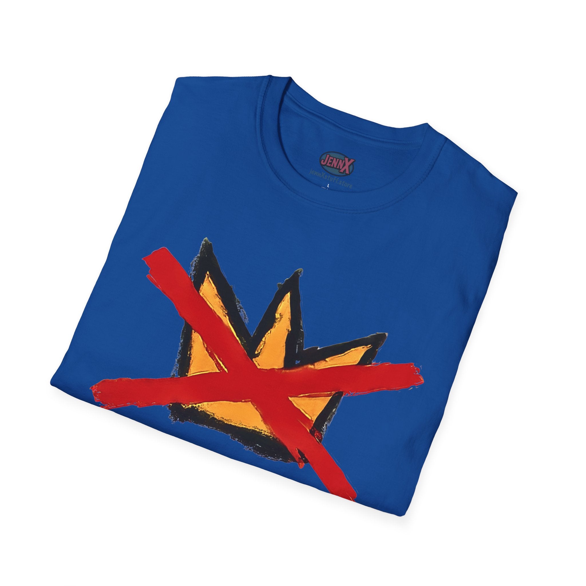 No Kings Crown Protest T-Shirt, Anti-Trump Activist Tee, Unisex Softstyle Shirt, Political Graphic Clothing, Hand-Drawn Protest Art Apparel