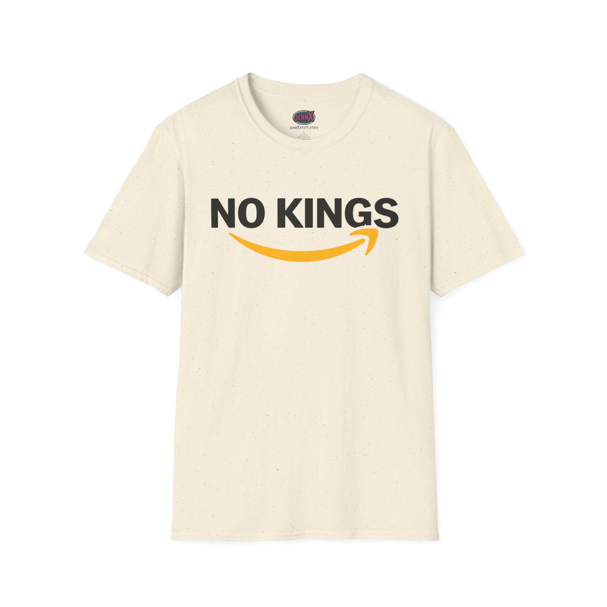 No Kings Amazon T-Shirt | Satirical Logo Parody, Graphic Tee