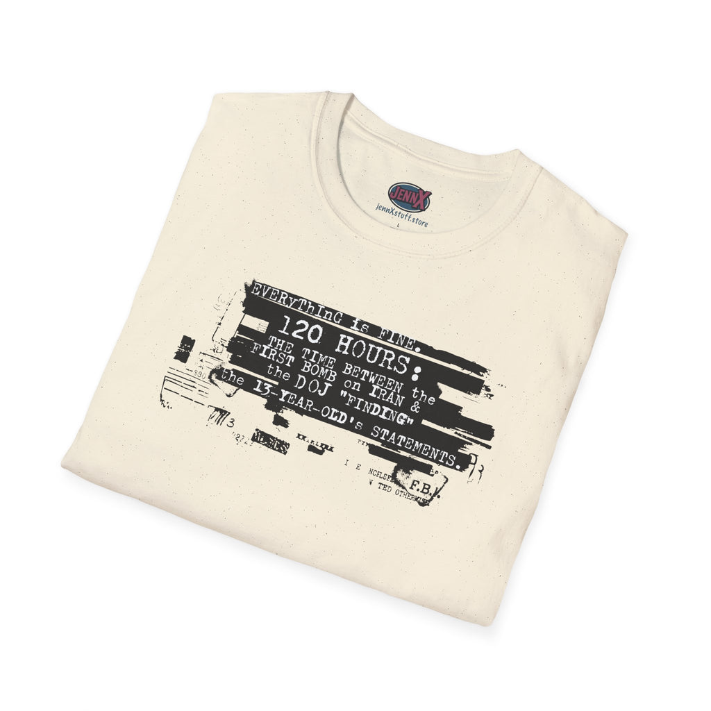 120 Hours distressed barcode graphic T-Shirt | vintage scanner art