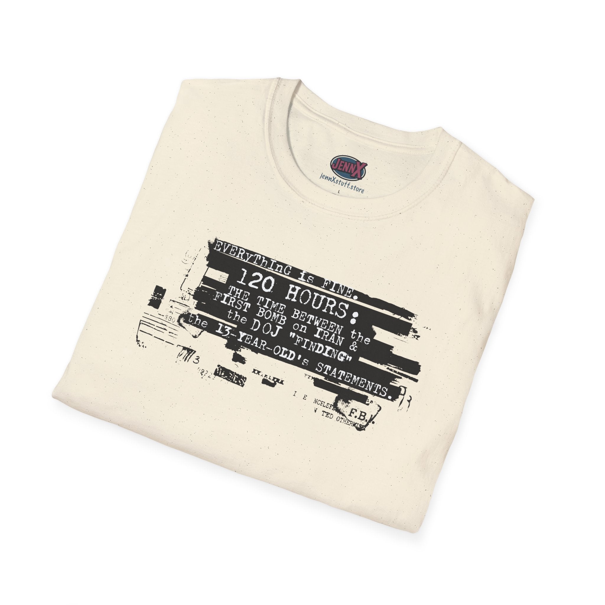 120 Hours distressed barcode graphic T-Shirt | vintage scanner art