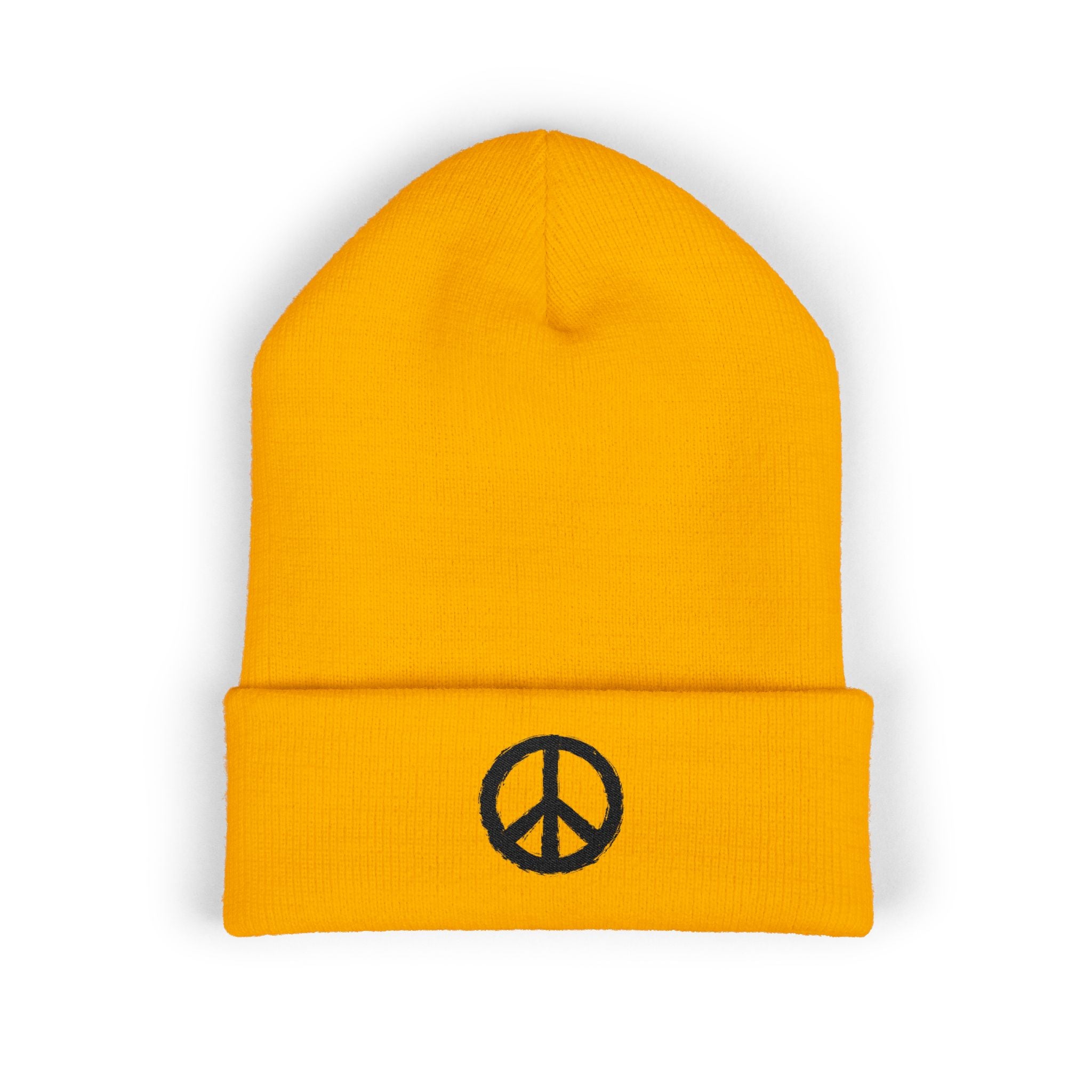 Peace Sign Embroidered Beanie I Hand-Painted