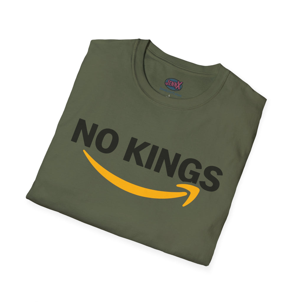 No Kings Amazon T-Shirt | Satirical Logo Parody, Graphic Tee
