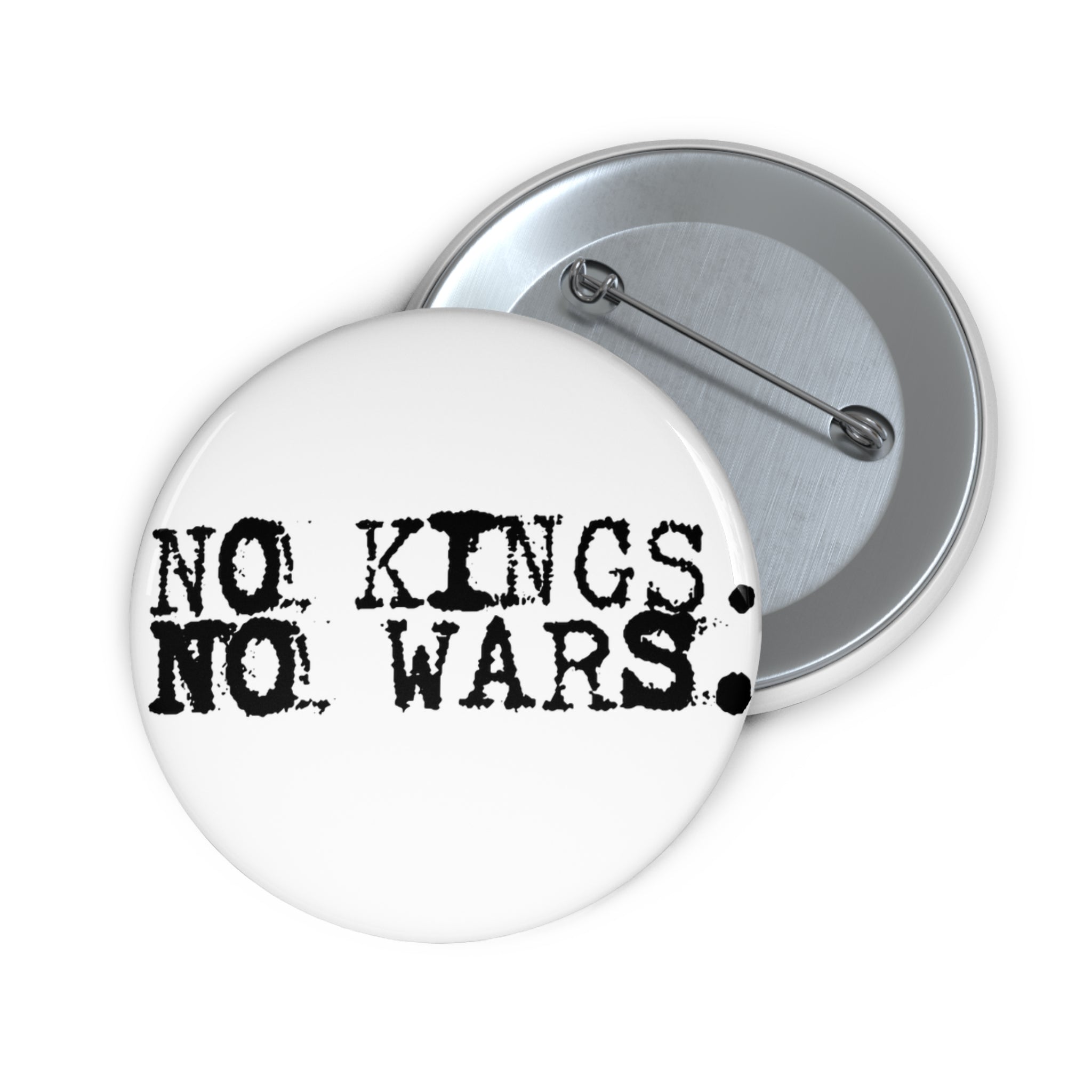 No Kings No Wars pin button | Trump protest