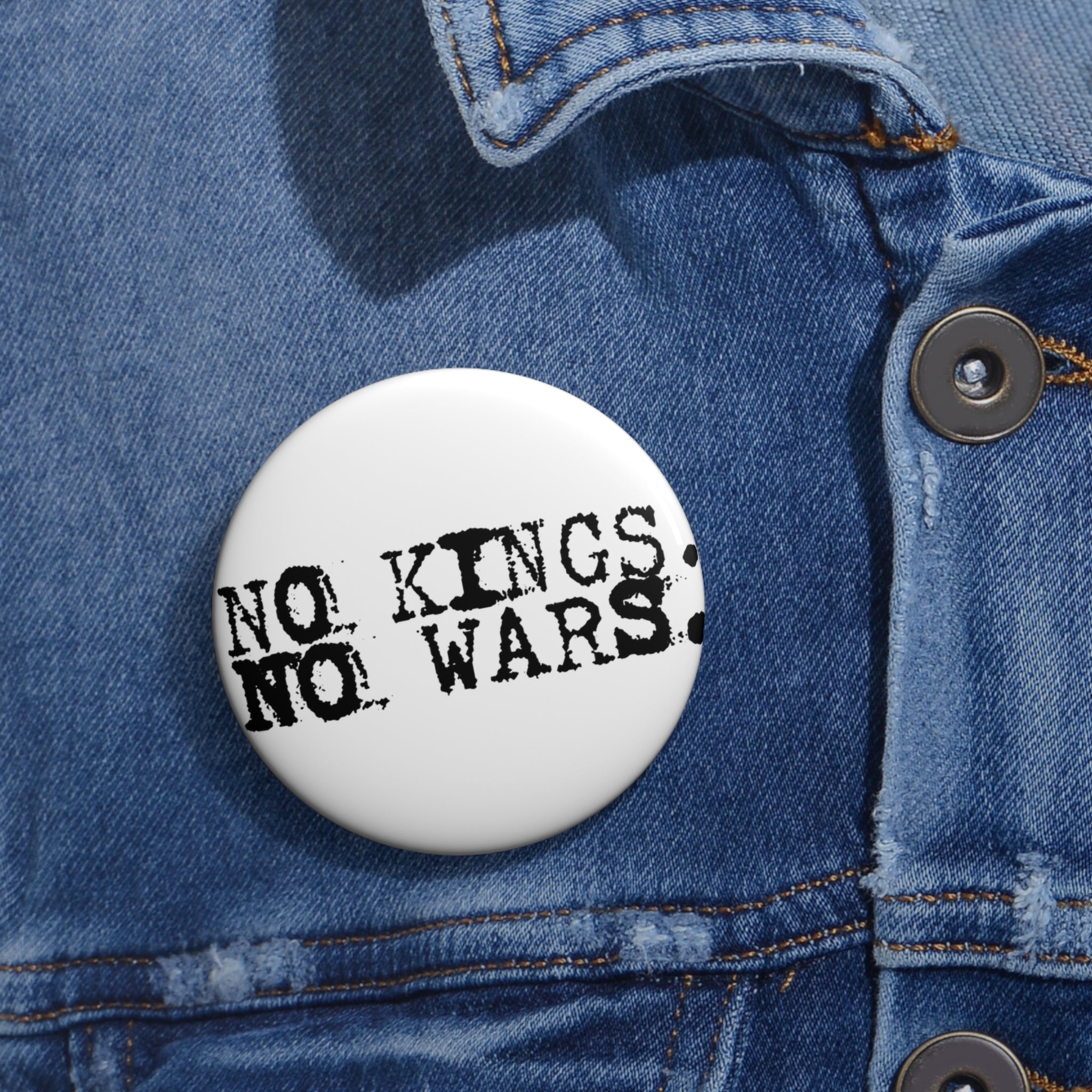 No Kings No Wars pin button | Trump protest