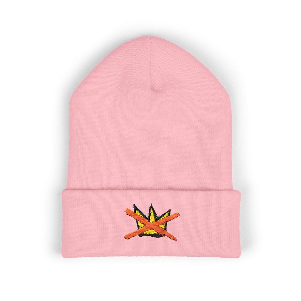 No Kings Cuffed Beanie with Embroidery - No Trump - Nope - No Kings Crown