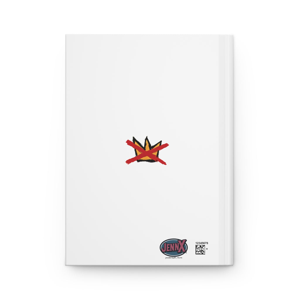 No Kings Journal Hand-Drawn Crown Journal Hardcover | Artist-Made Political Statement