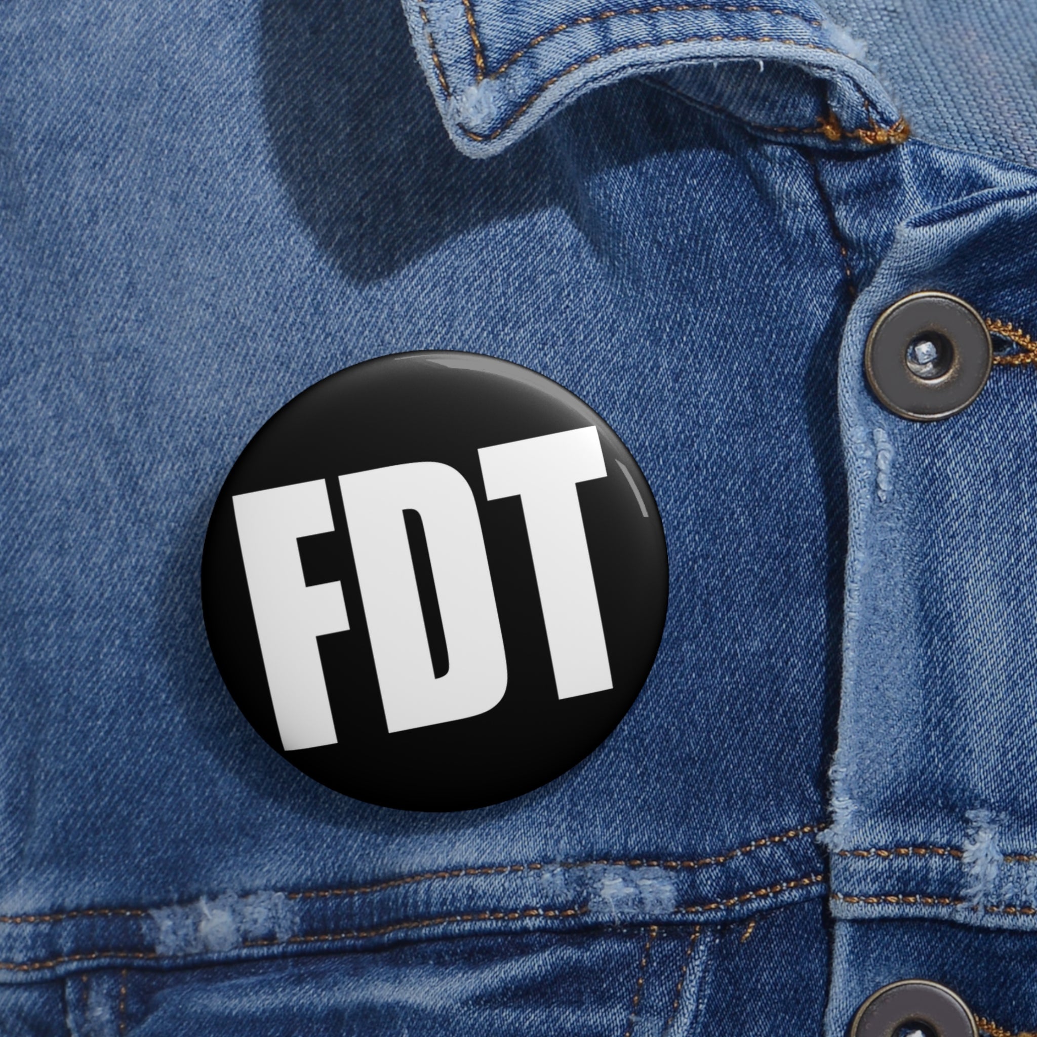 FDT BOLD pin Anti Trump Button