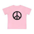 Hand-Drawn Peace Sign Baby T-Shirt | Minimal Hippie Graphic