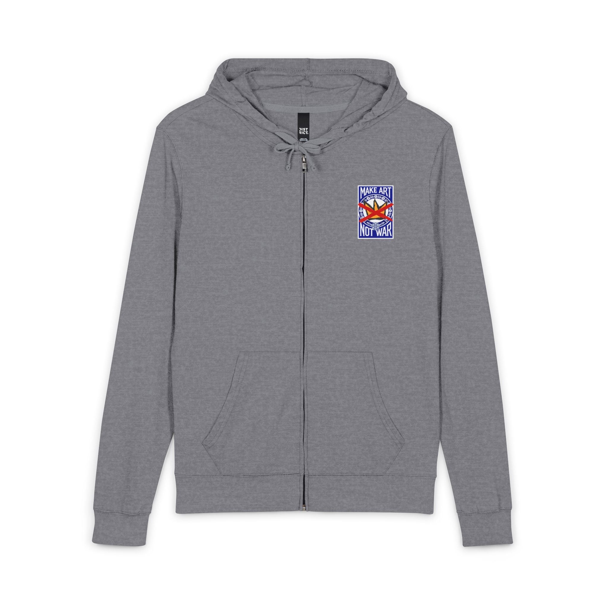 Make Art Not War Hoodie | Peace Symbol with Bold Text