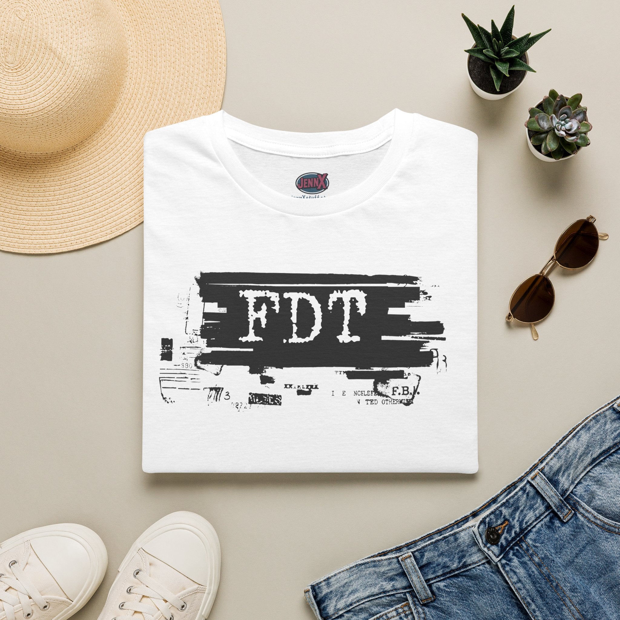 FDT Fuck Trump shirt I Epstein files T-Shirt | Typewriter Font I Believe the Victims
