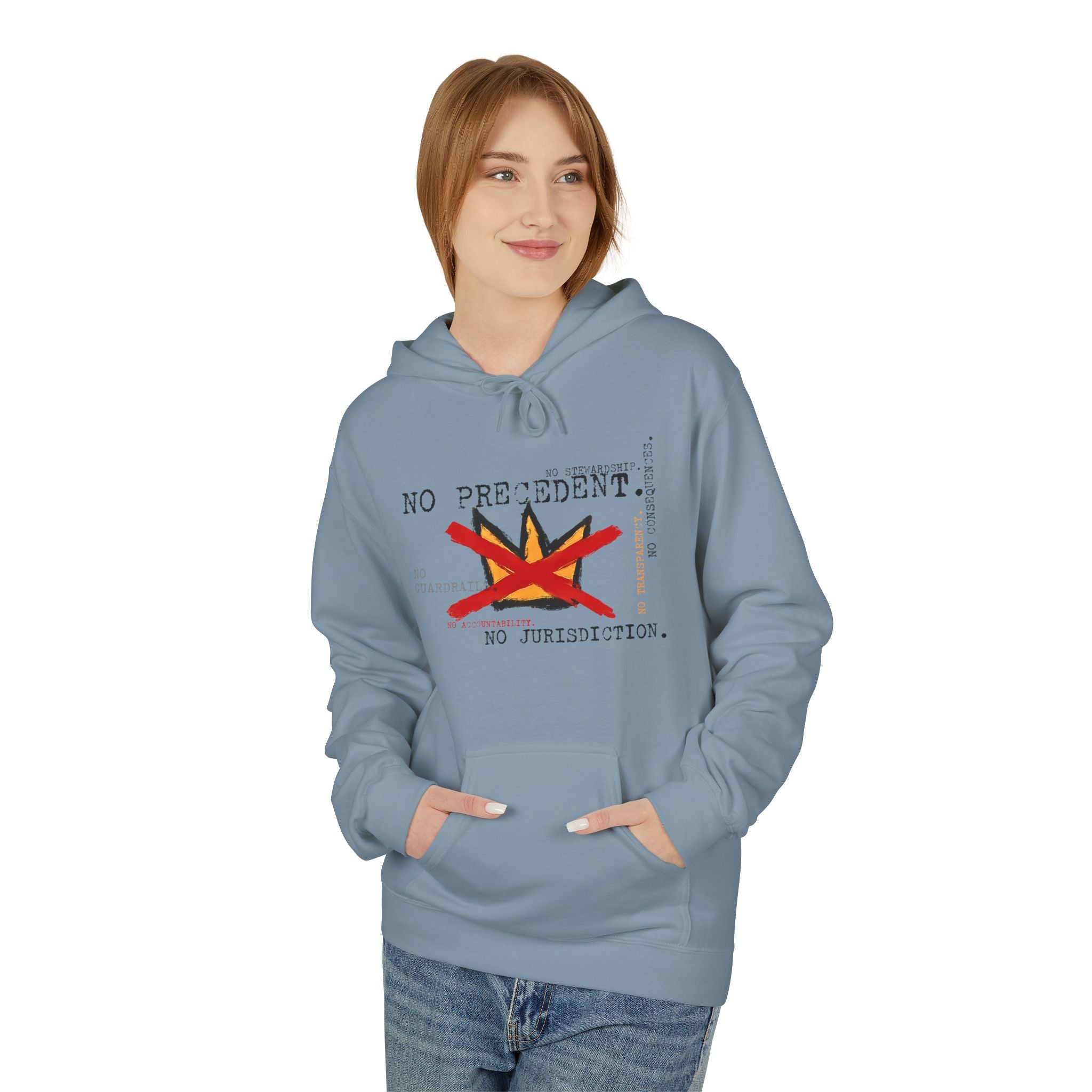 Anti-Trump No Kings hoodie - Hand-drawn - Original Design - Free No Kings sticker