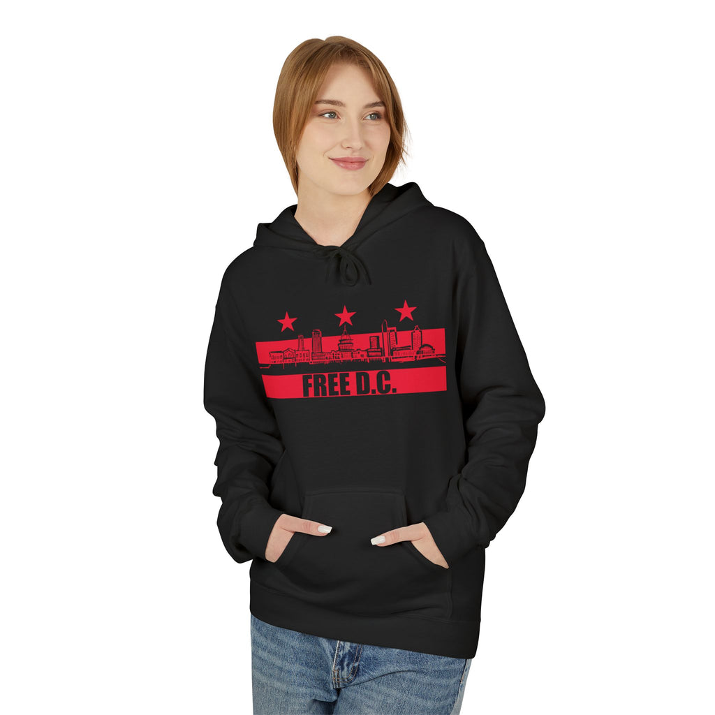 Free DC Hand-Drawn Washington DC Skyline Hoodie I Anti-Trump Fuck ICE