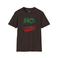 No War brushstroke design T-Shirt | Green Black Red anti-war slogan