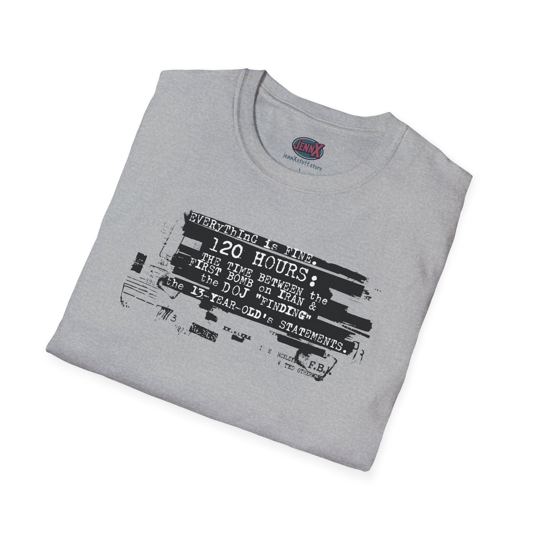 120 Hours distressed barcode graphic T-Shirt | vintage scanner art