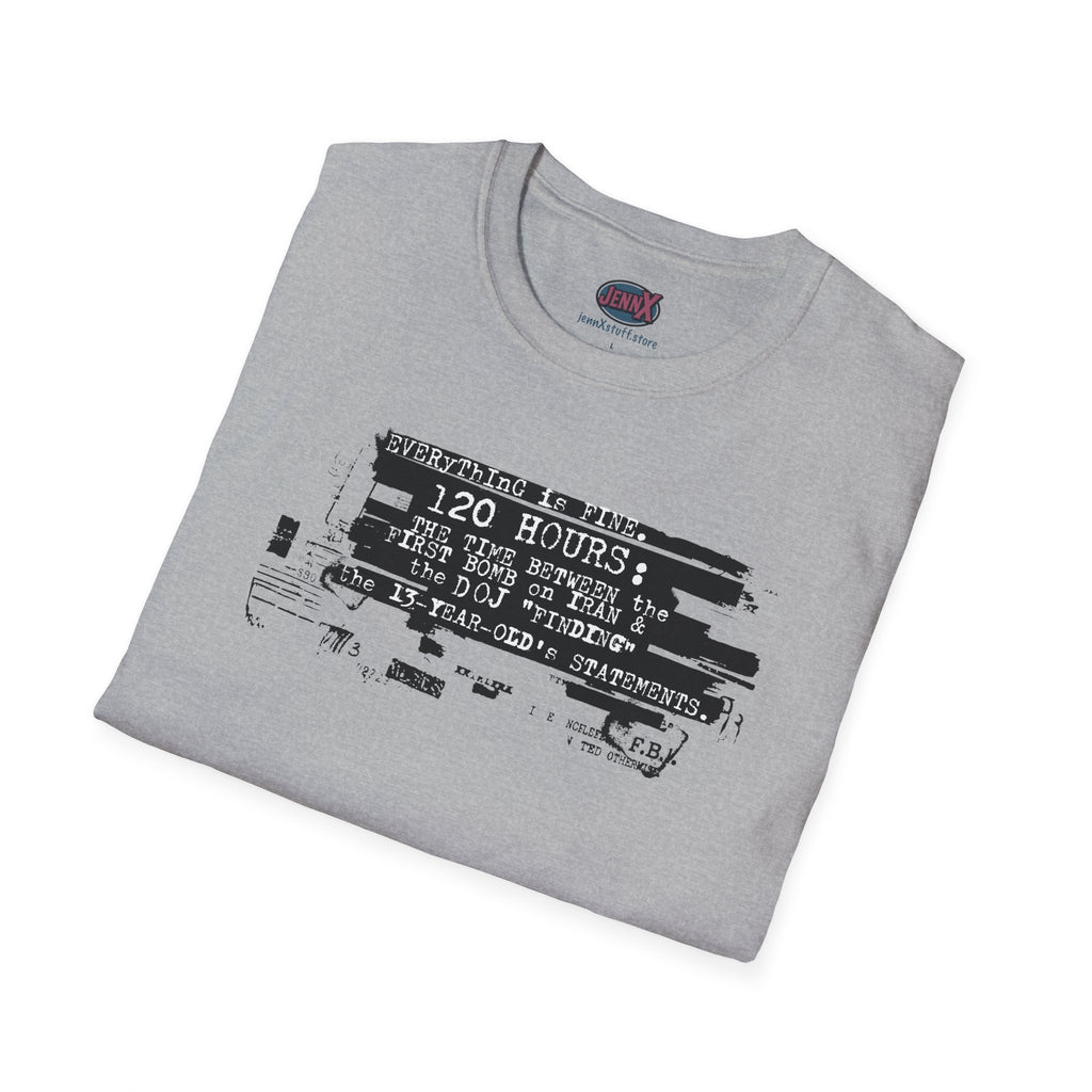 120 Hours distressed barcode graphic T-Shirt | vintage scanner art