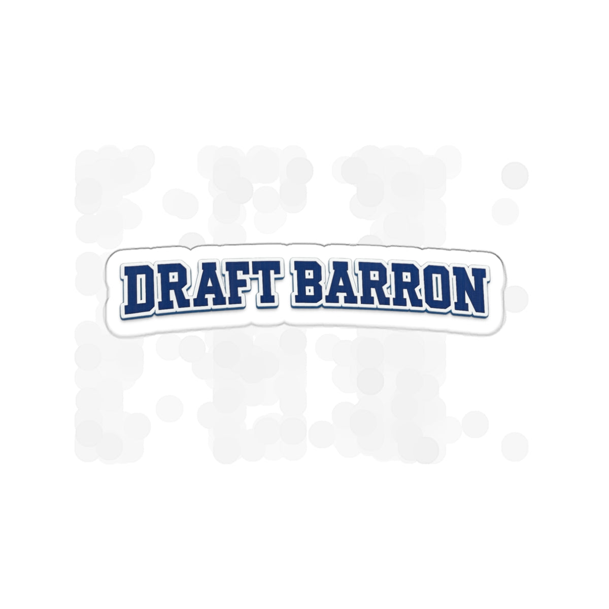 Draft Barron Sticker | Die Cut Text Sticker, Collegiate Lettering Decal