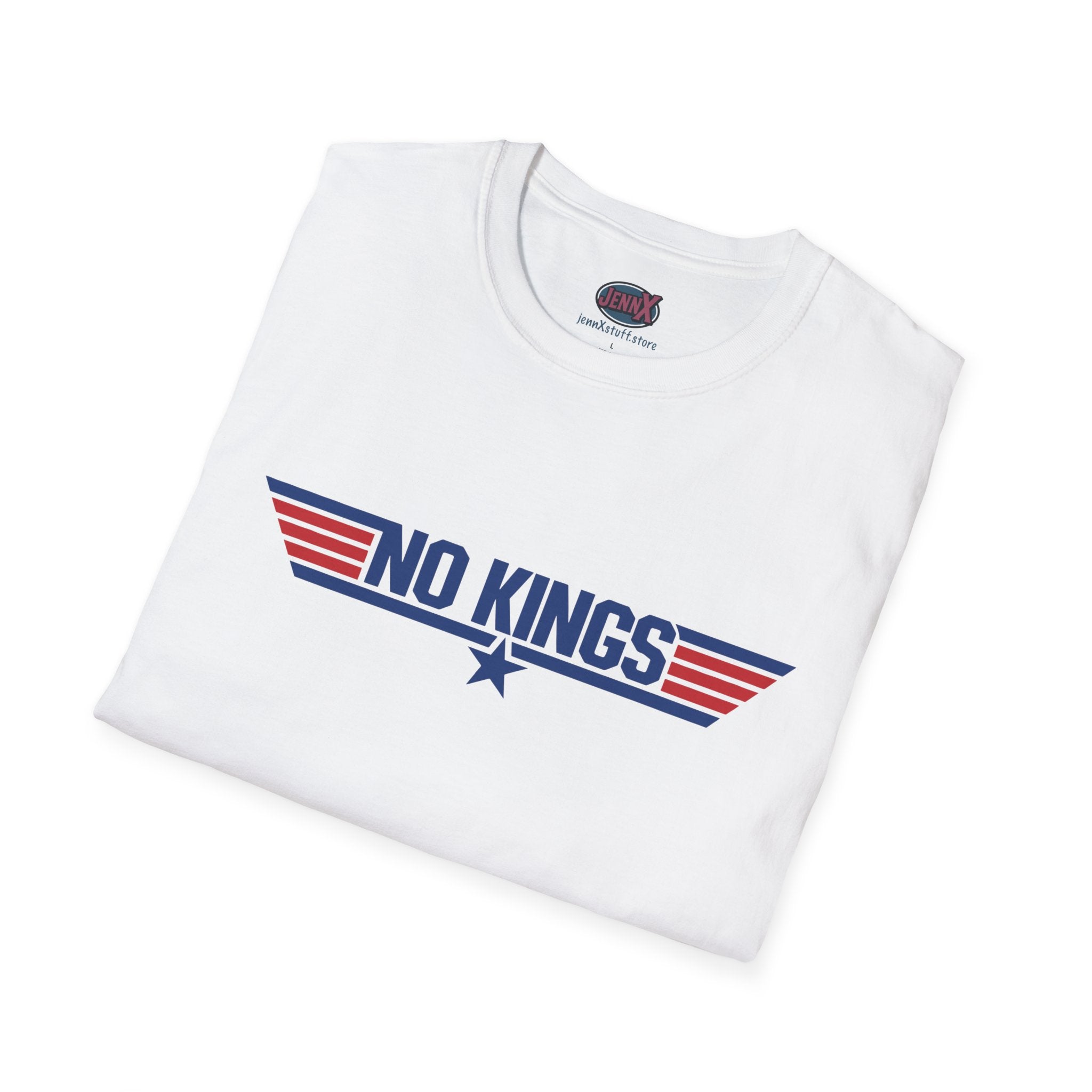 No Kings Top Gun movie logo parody graphic tee | Political Humor