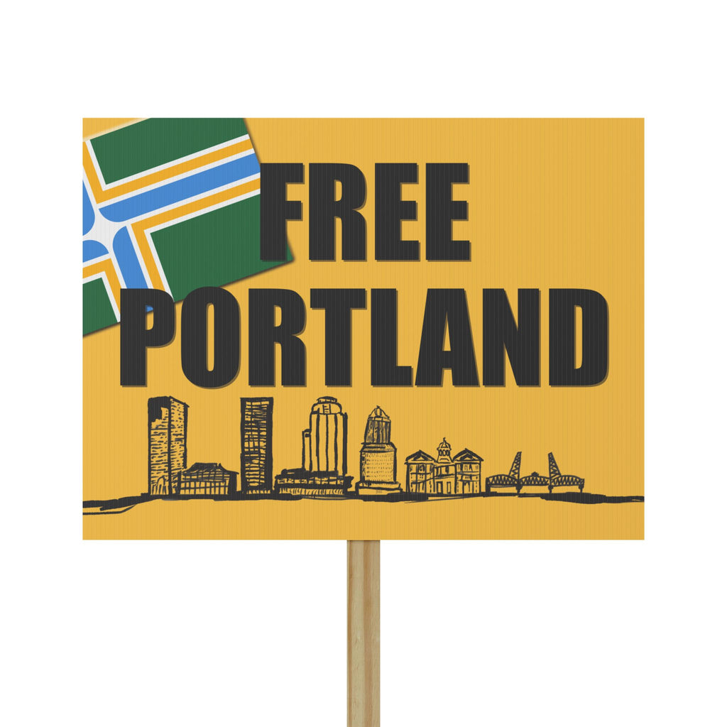 Anti ICE Free Portland Sign - Order Your Protest Gear Now - Hand-Drawn Original