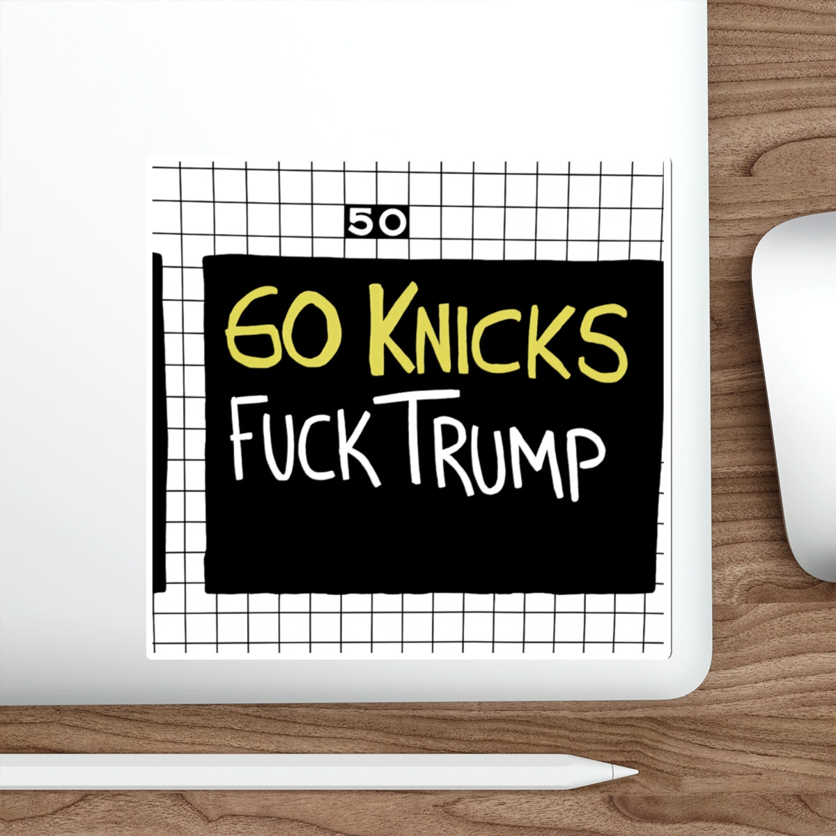 G0 Knicks Trump Sticker | NBA Finals FDT Subway Viral IG post