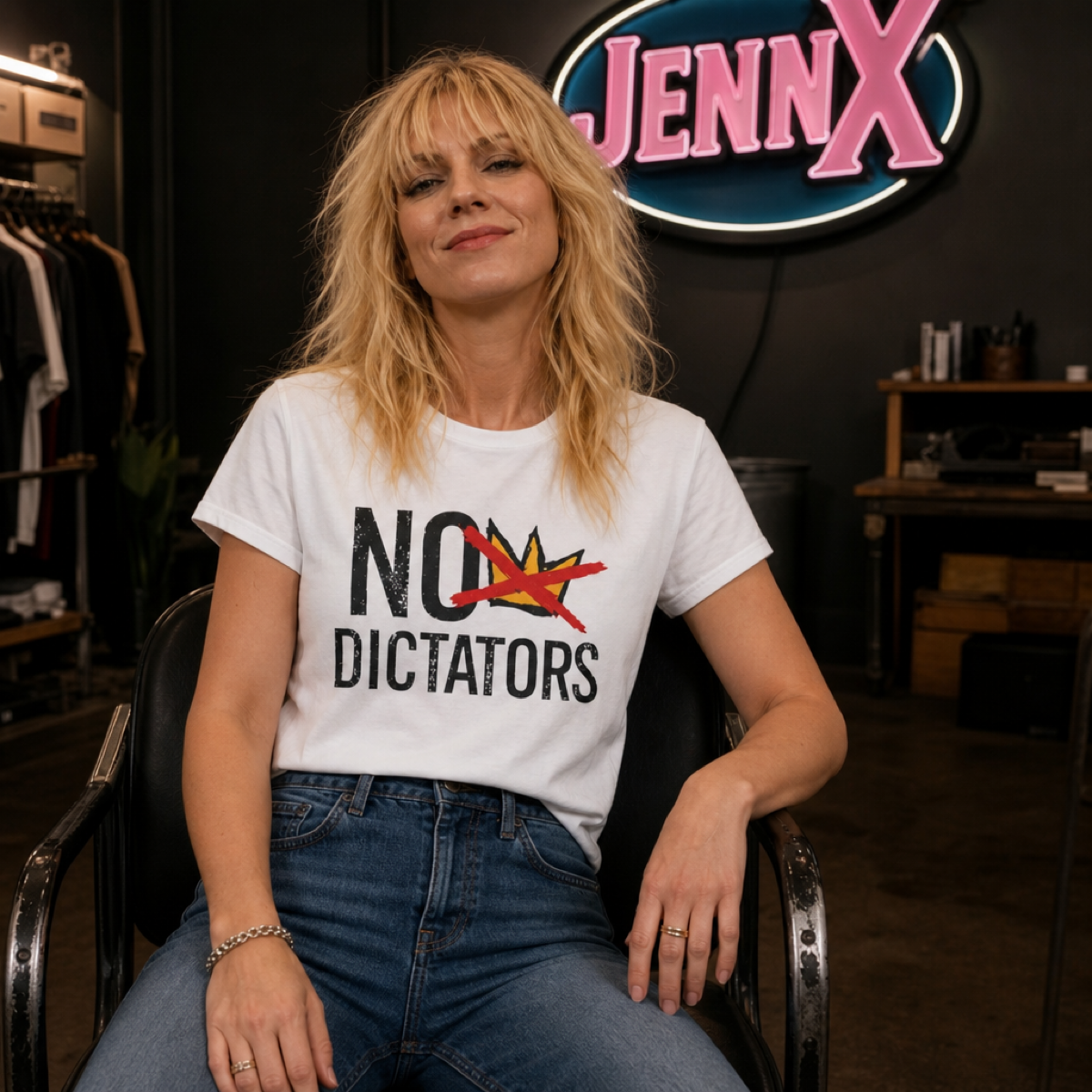 No Dictators T-Shirt | Anti-Authoritarian Protest Graphic Tee I Play on No Kings