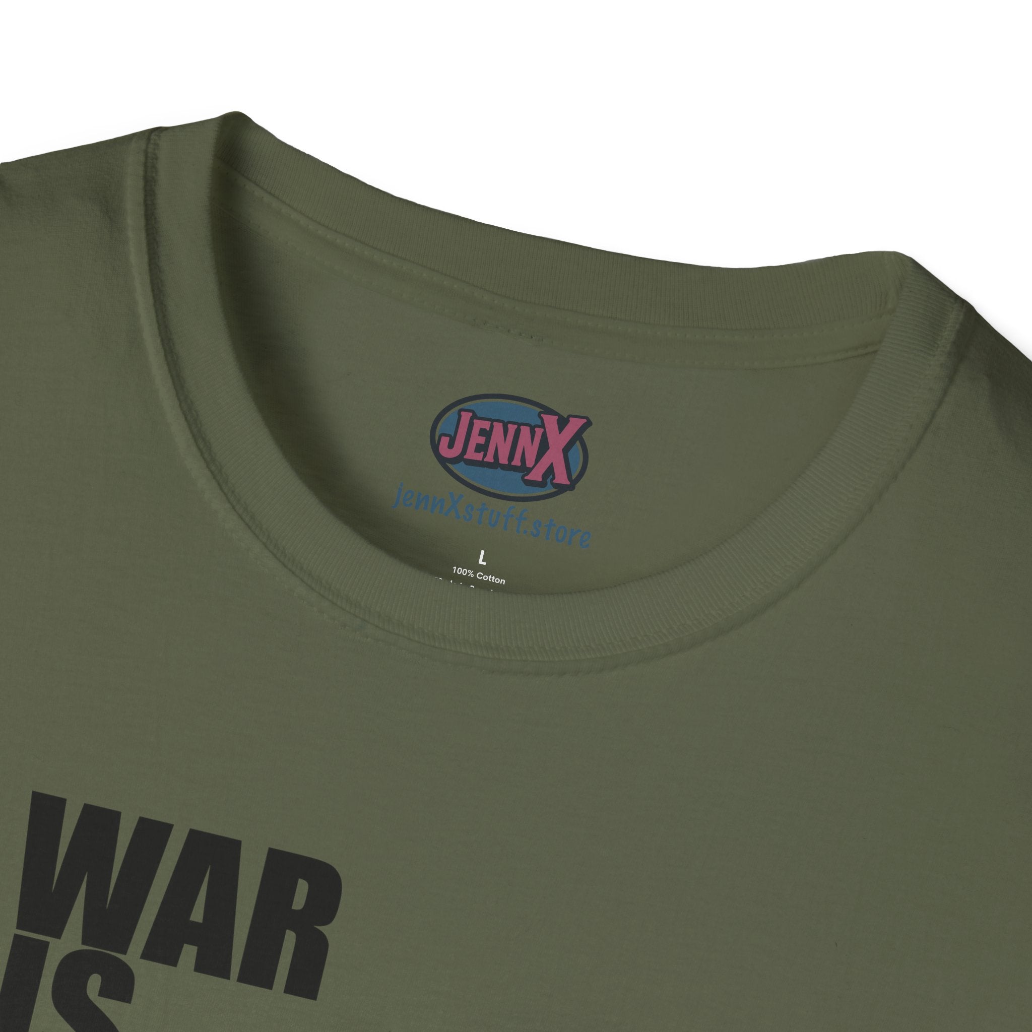 WAR IS DUMB text tee, T-Shirt | Anti War Statement, Minimalist Typography