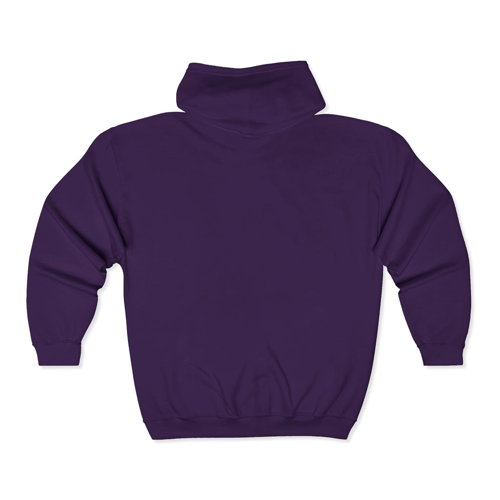 No Kings Embroidered Zip Hoodie | Hand-drawn Full Zip Hooded Sweatshirt